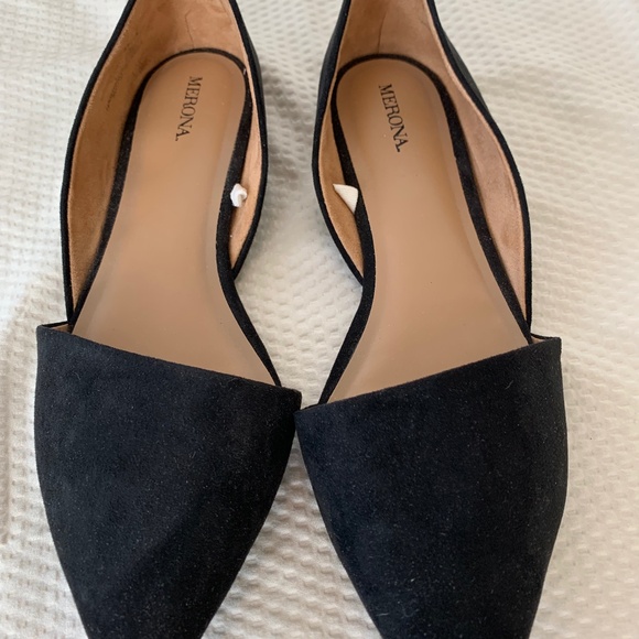 Merona Elegant Suede Pointed Toe Flats. - Picture 1 of 5